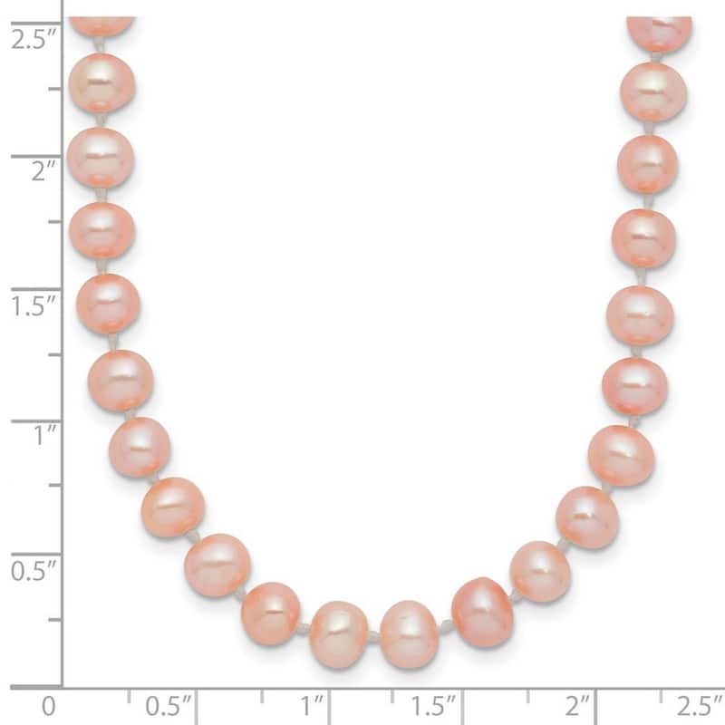 Curata 14k Yellow Gold 5 5.5mm Pink Freshwater Onion Freshwater Cultured Pearl Bracelet 7.5 Inch