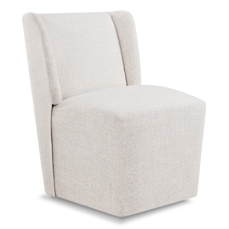 Spruce & Spring Iris Modern Upholstered Fabric Dining Chair with Casters