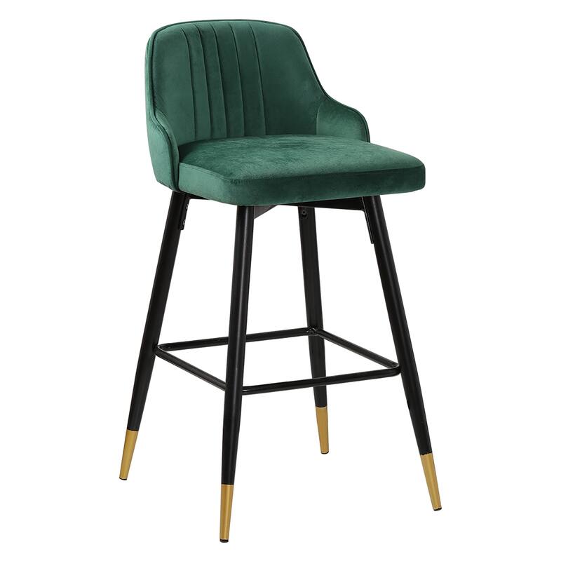 Modern Velvet Upholstered Swivel Counter/ Bar Stools Set of 2/4