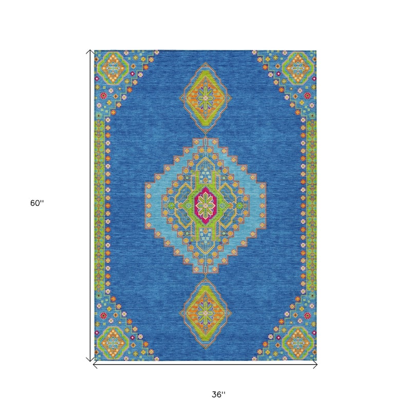 HomeRoots Oriental Traditional Rectangle Outdoor Rug