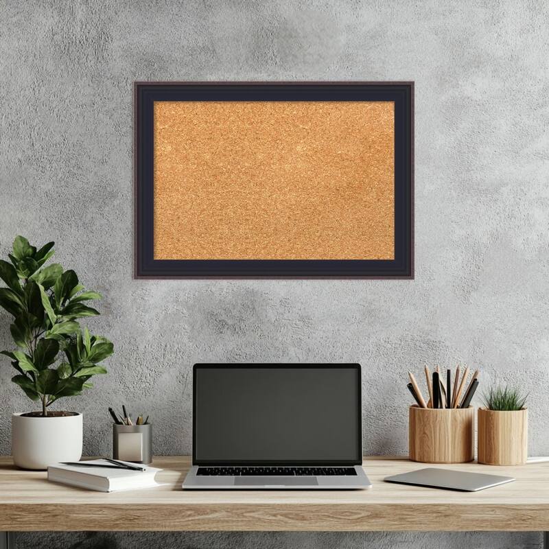 Havana Black Bronze Framed Cork Board - Bulletin Board, Organization Board, Pin Board