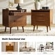 preview thumbnail 7 of 27, Lisa Mid-Century Modern 24"W 3-Drawer End Table with Charging Station by HULALA HOME