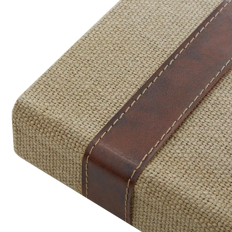 Roche River Decor - Linen Fabric Chevron Patterned or Texxtured Faux Book Storage Box - Set of 3 or 4 Multi-Colored