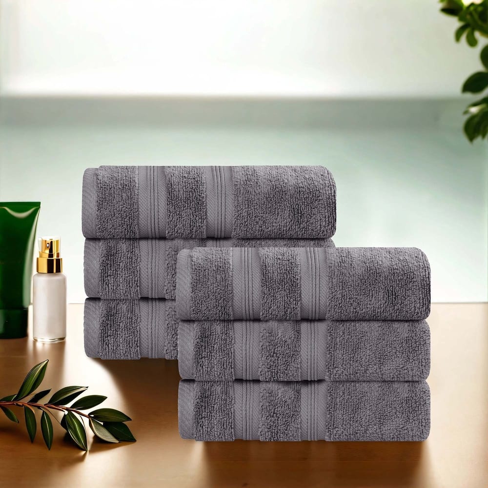 Superior Smart Dry Zero Twist Cotton Hand Towels, Set of 6