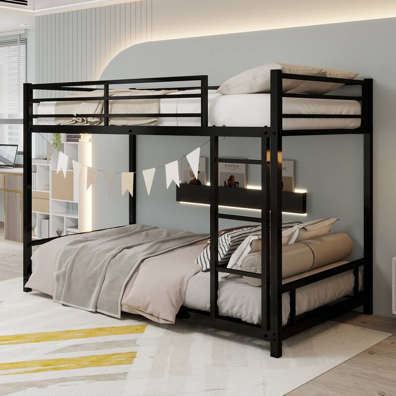 GDFStudio - Heavy-Duty Metal Twin over Twin Bunk Bed Frame