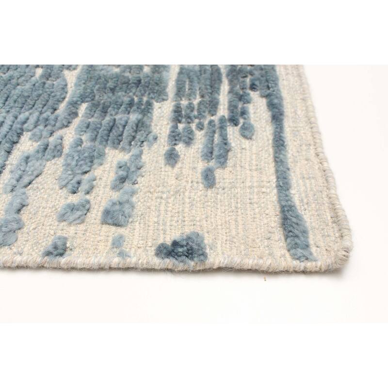 ECARPETGALLERY Hand-knotted Tangier Teal Wool Rug - 2'11 x 4'11