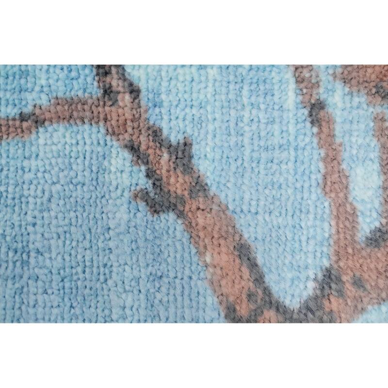 Hand Knotted Oriental Viscose Silk Carpet Modern Abstract Multi-Colored Abstract Area Rug - 4' 0'' X 2' 0''