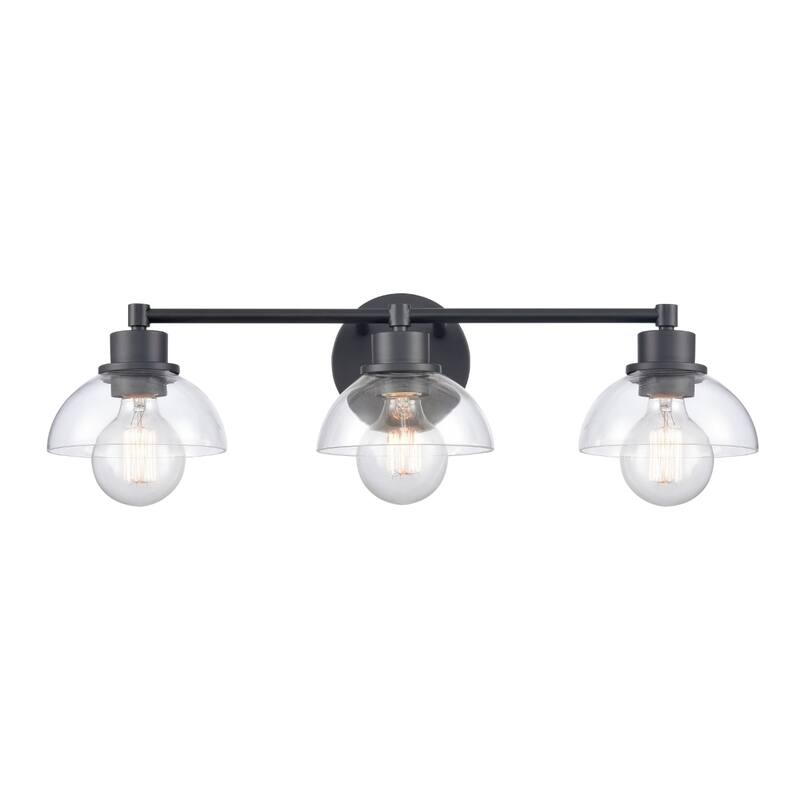 Julian 16-inch Wide 2-Light Vanity Light in Matte Black - 24 - Matte Black