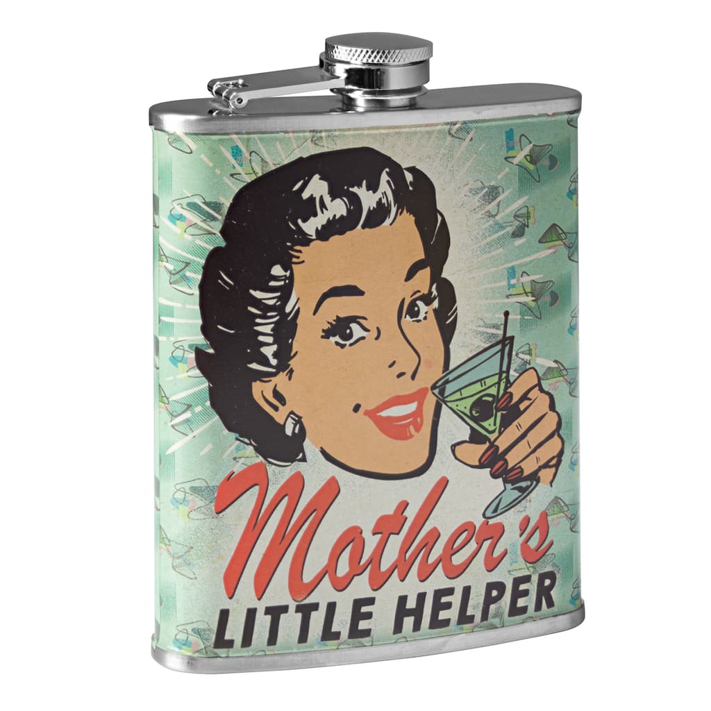 Mother's Little Helper Stainless Steel 8 oz Liquor Flask