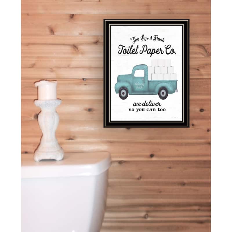 TrendyDecor4U Contemporary "Toilet Paper Co." Framed Print Wall Art