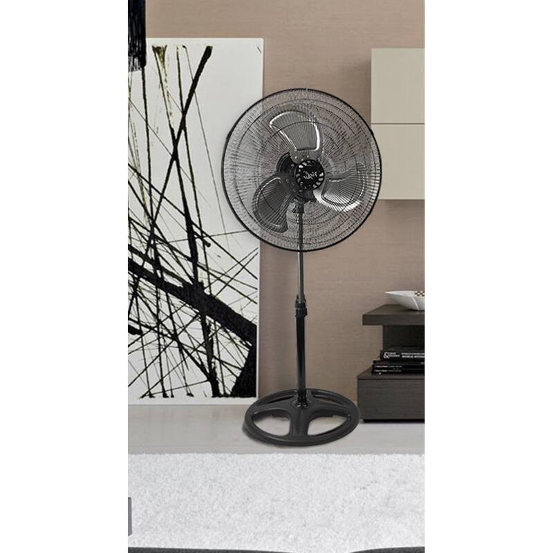 18 Inch Industrial Heavy Duty Oscillating Metal Grill Three Speed Stand Fan