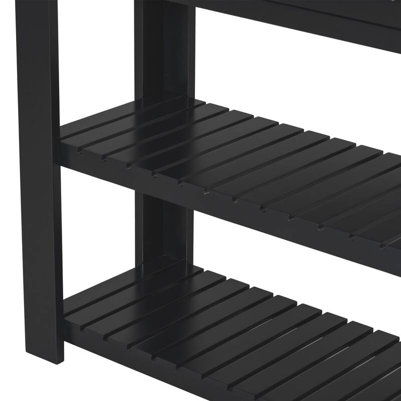 Entryway Console Table with 4 Drawers and 2 Shelves, Suitable for Entryways, Living Rooms