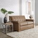 preview thumbnail 1 of 3, Ergo Taupe Leather Loveseat