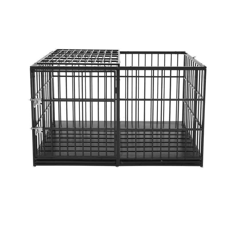 61" Extra Large Heavy Duty Dog Crate Dog Cage Strong Metal Dog Kennels and Pens Crates for Large Dogs