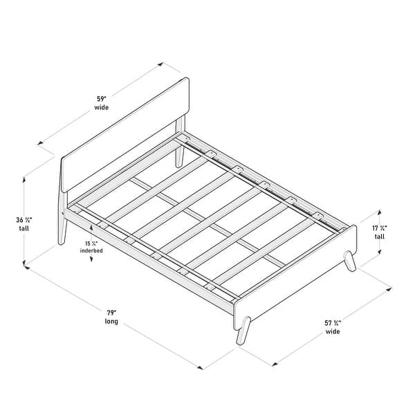 Mid-Century Modern Full-Size Panel Bed