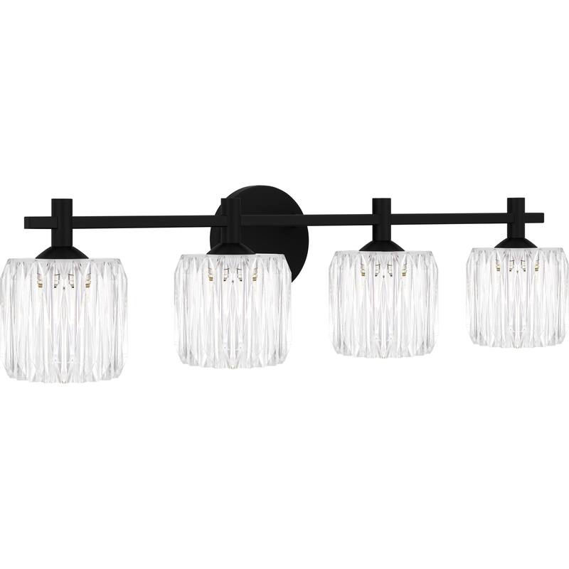 Spade 4-Light Matte Black Bath Light