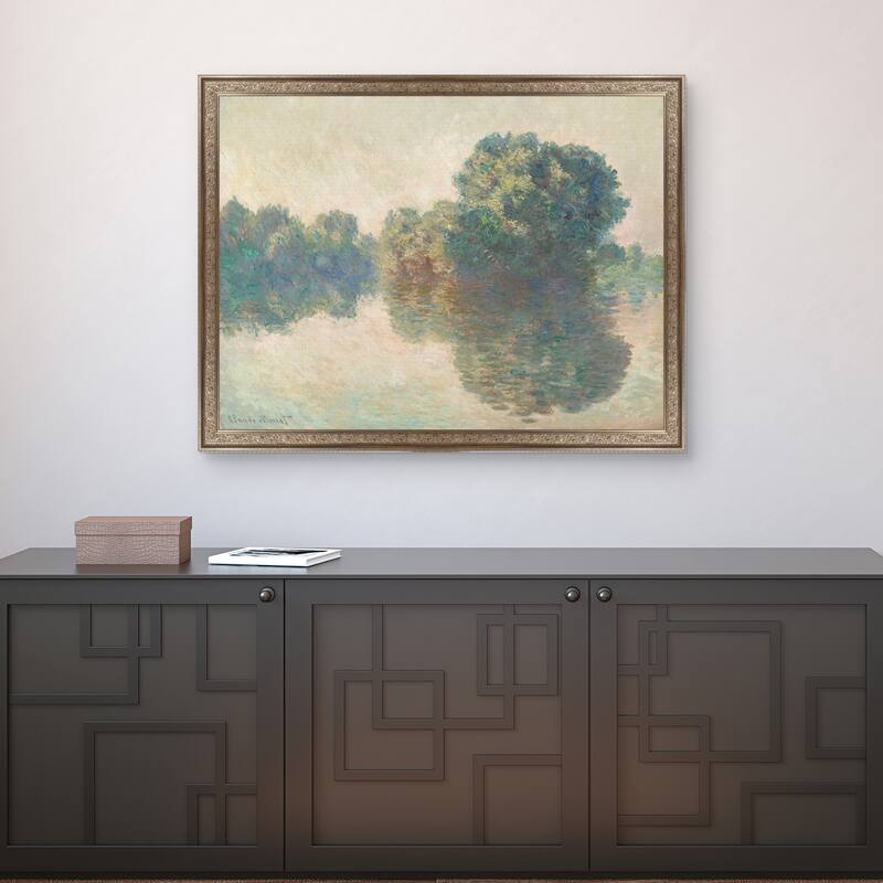 Masterpiece Art Gallery| The Seine at Giverny by Claude Monet - Framed Canvas Art Print