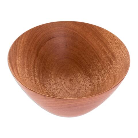 Novica Handmade To The Table Mahogany Wood Bowl (7 Inch)