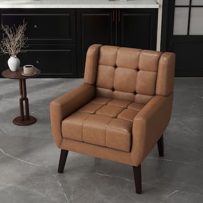 Tufted Upholstered Accent Armchair