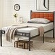 preview thumbnail 2 of 6, VECELO Faux Leather Tufted Kids Bed,Twin Size Bed Set of 2