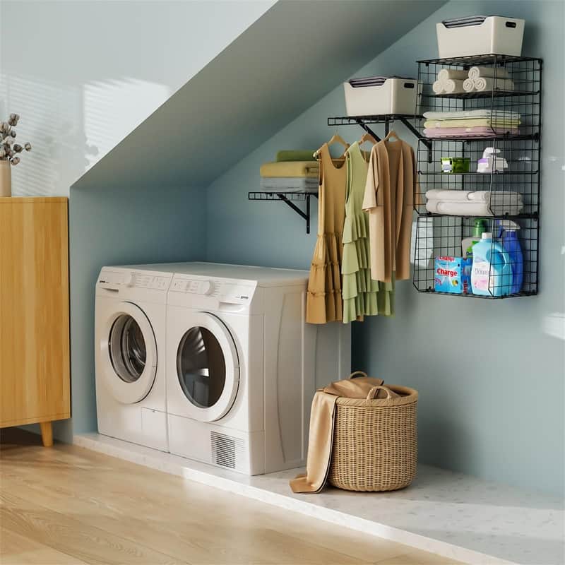 Laundry Room Shelves Over The Washer and Dryer - 11.7"D x 46.8"W x 35.1"H