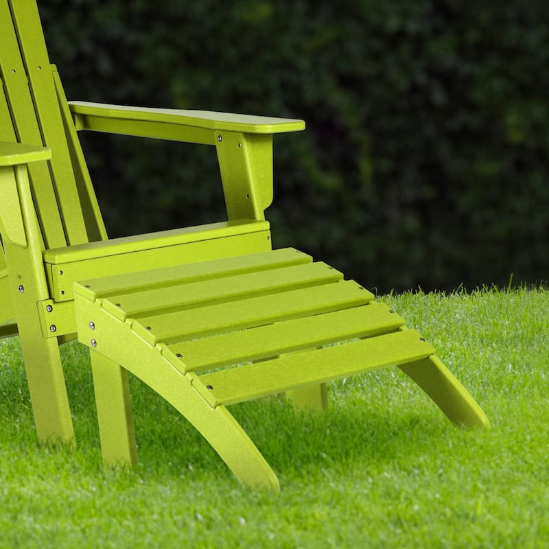 Aoodor Outdoor Adirondack Ottoman, HDPE Adirondack Chair Ottoman - 18"×20.5"