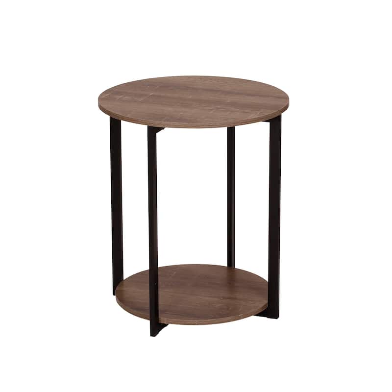 Jamestown Side End Table with Storage Shelf - Ashwood