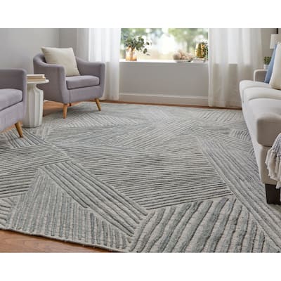 Grand Bazaar Huntley Hand Woven Abstract Modern Area Rug