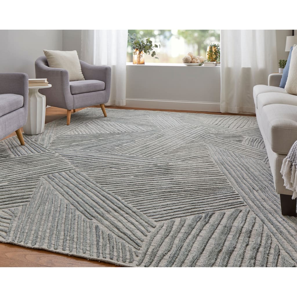 Grand Bazaar Huntley Hand Woven Abstract Modern Area Rug