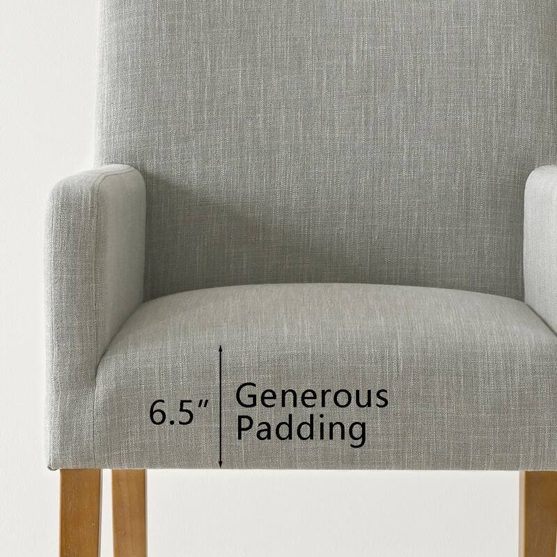 Linen Upholstered Armchair(Set of 2)