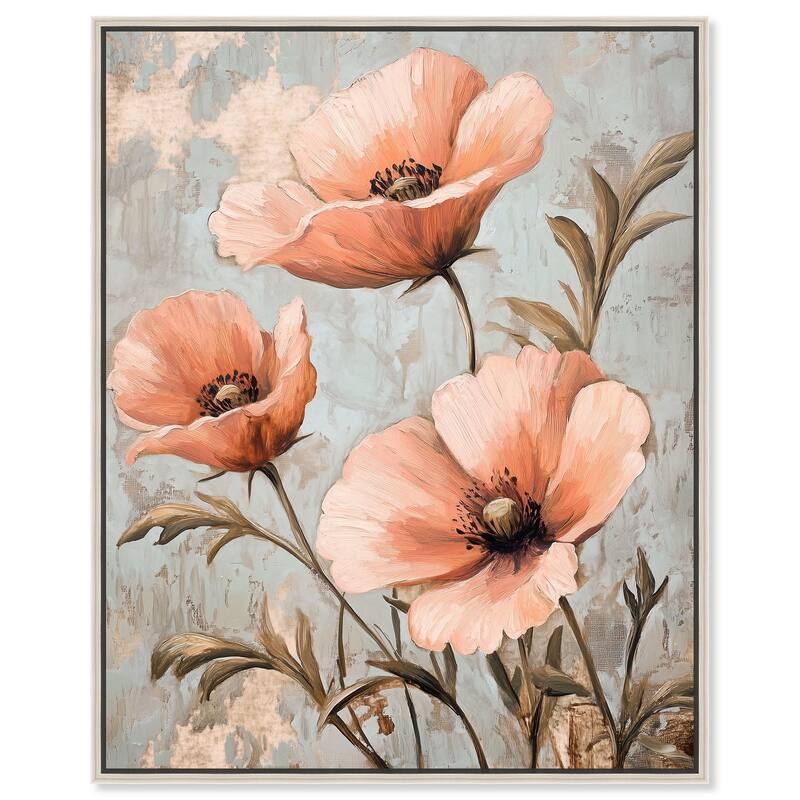 Artistic Blooms Canvas by Art Remedy - Silver - 24" x 30"