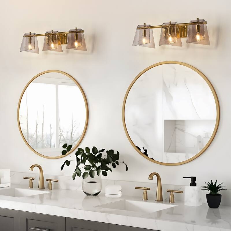 Starsky 3 - Light Modern Dimmable Gray Glass Bathroom Vanity Light