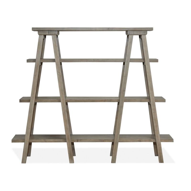 Magnussen Home Lancaster Dovetail Grey Bookshelf - 72''W x 15''D x 60''H
