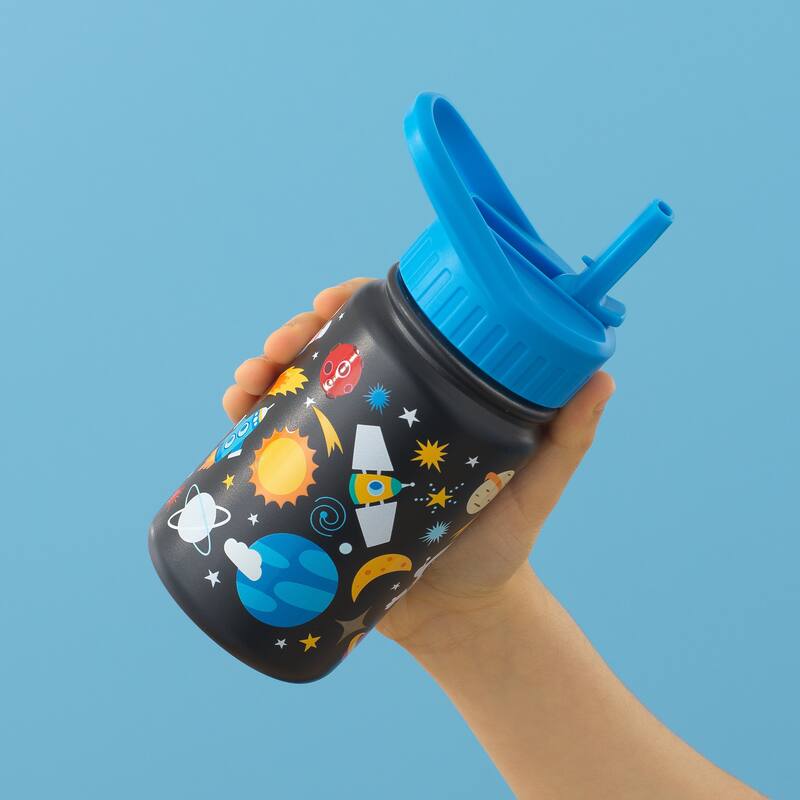 Stainless Steel Kids Water Bottle with Straw Lid - 12 oz