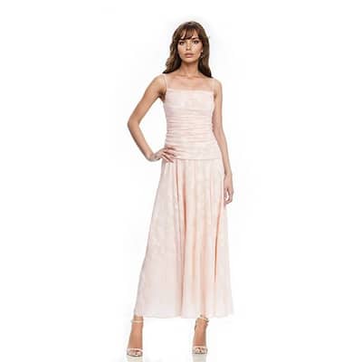 Jewel Badgley Mischka Hazel Printed Drop Waist Gown