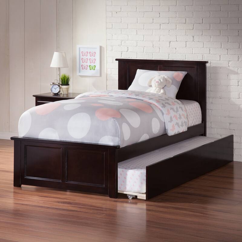 AFI Madison Platform Bed with Matching Footboard & Trundle - Espresso - Twin XL