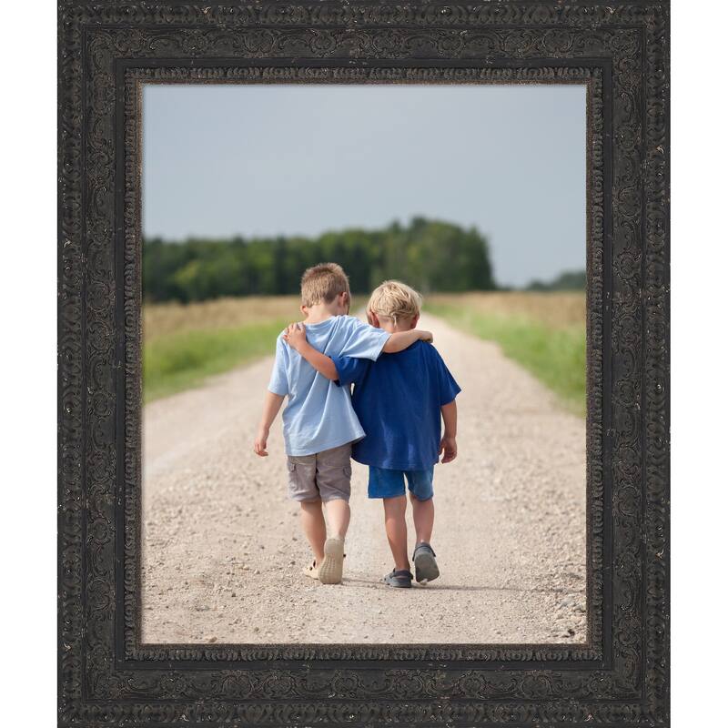 Attic Aged Picture Frame, Photo Frame - 16x20 - Attic Aged Black