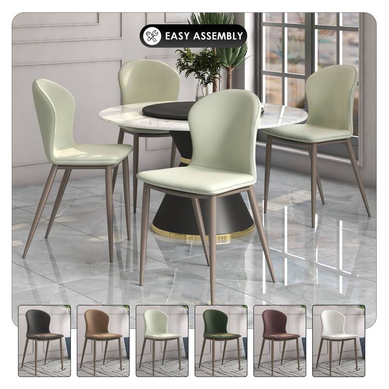 Mosaic Modern Upholstered in Fabric Dining Chair With Metal Legs Set of 4