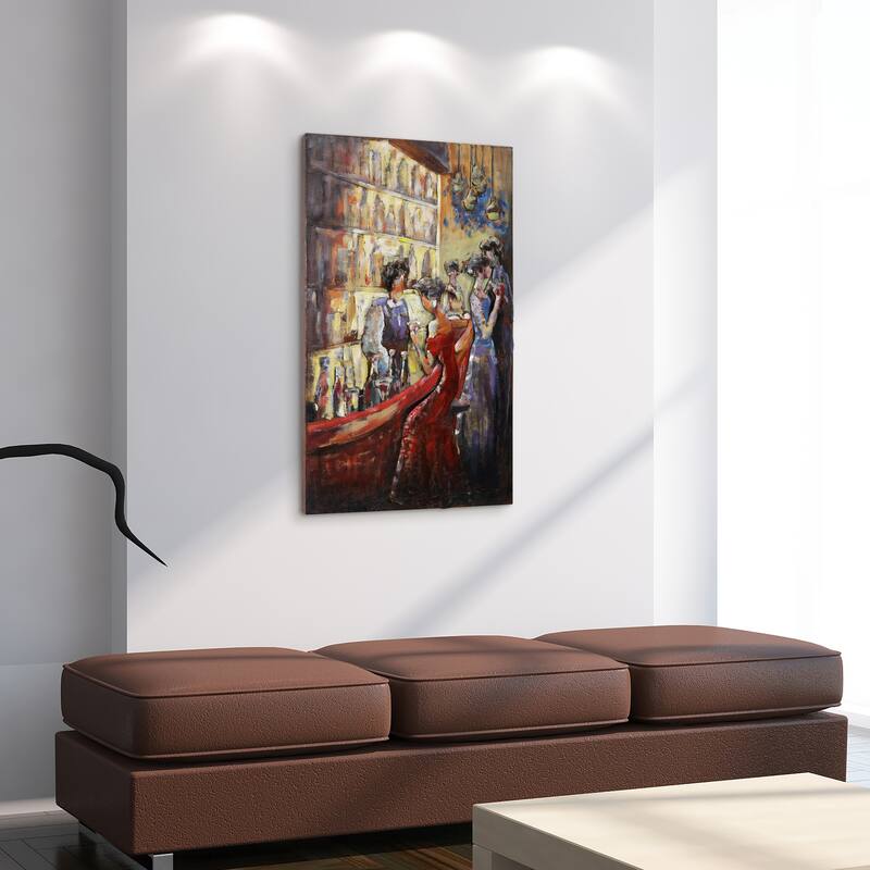 "Tavern" Mixed Media Iron Hand Painted 3D Wall Decor