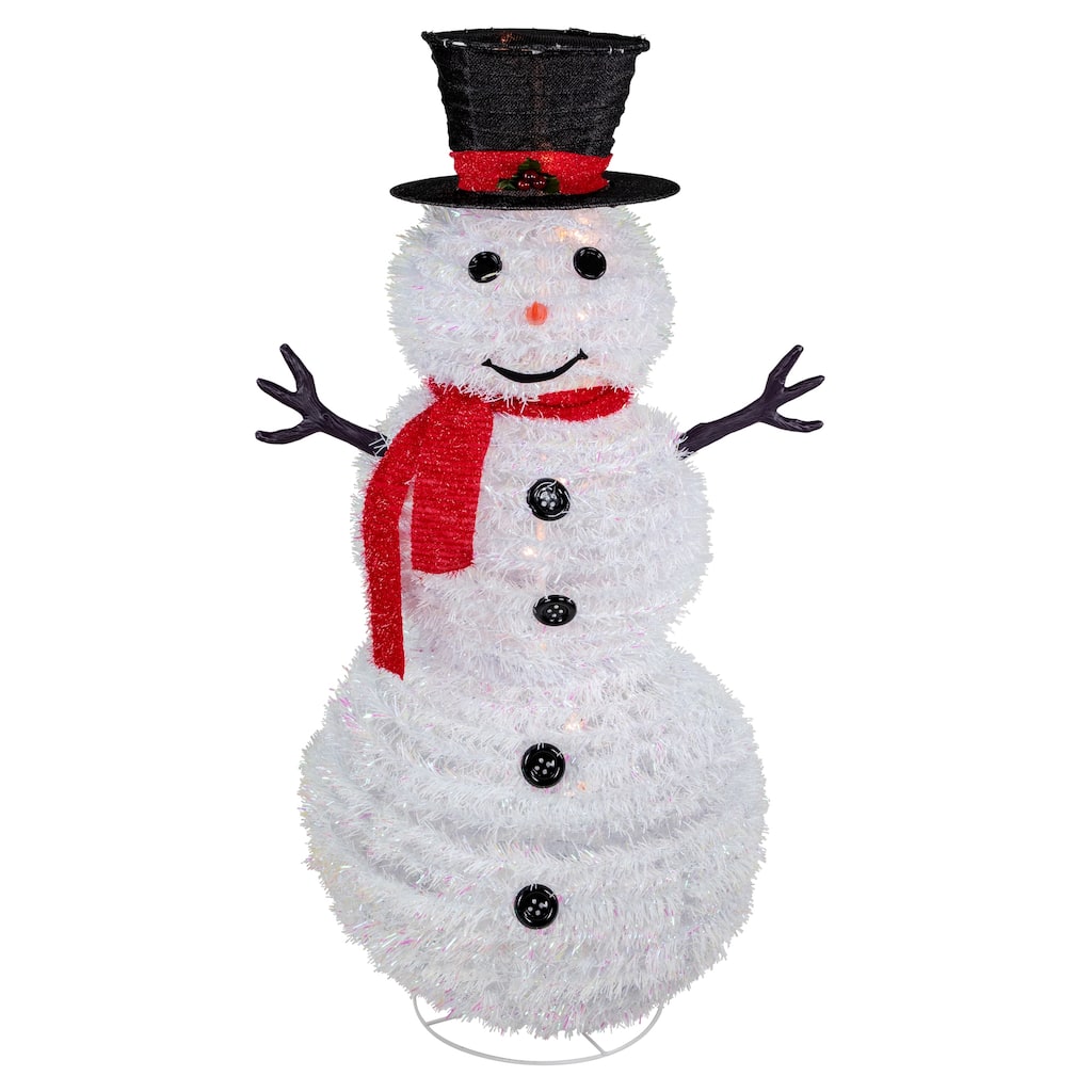 4' Lighted Pop-Up Snowman Outdoor Christmas Decoration