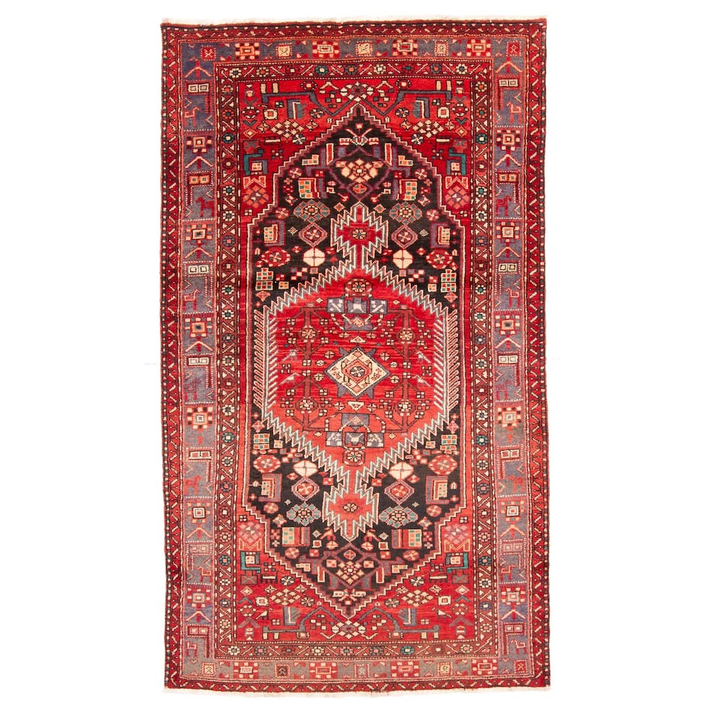 ECARPETGALLERY Hand-knotted Anadol Red Wool Rug - 4'6 x 8'2