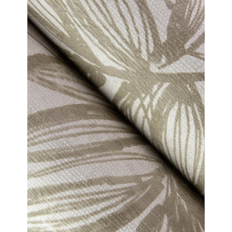 A-Street Prints Rhythmic Taupe Leaf Wallpaper