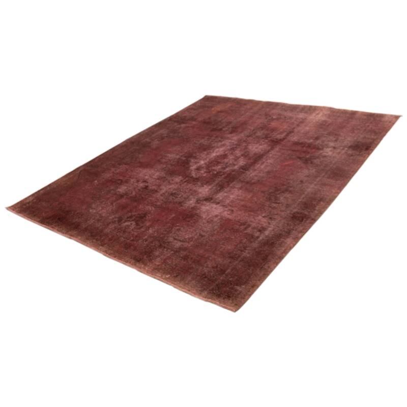 ECARPETGALLERY Hand-knotted Color Transition Dark Burgundy Wool Rug - 9'2 x 12'2