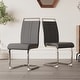 preview thumbnail 18 of 40, Modern Dining Chairs, PU Faux Leather High Back Upholstered Side Chair with C-shaped Tube Plating Metal Legs(Set of 4)