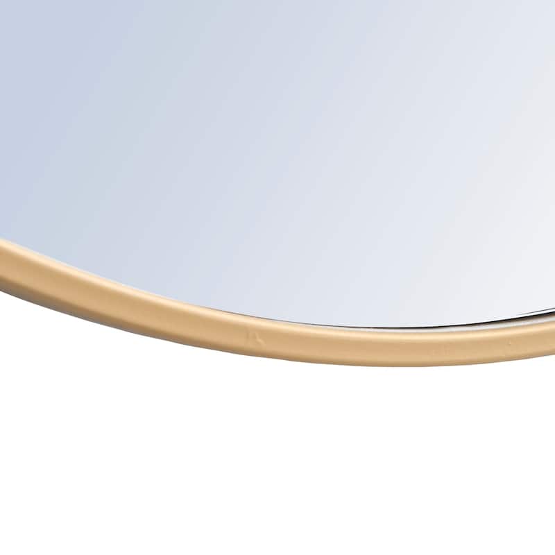Strick & Bolton Prine 24-inch Metal Frame Round Mirror