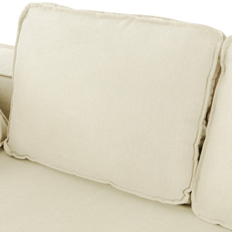 125" Stylish 4-Seater Chaise Lounge Sofa, Modern Indoor Sleeper for Cozy Living Room Relaxation