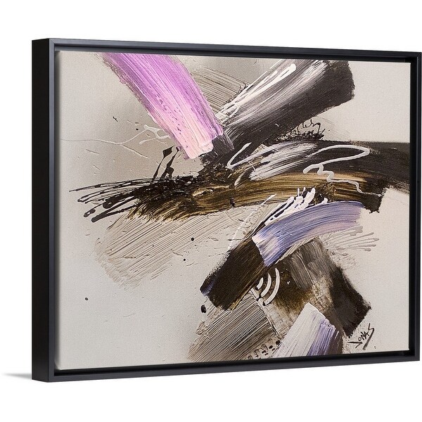 "No Thinking Allowed" Black Float Frame Canvas Art