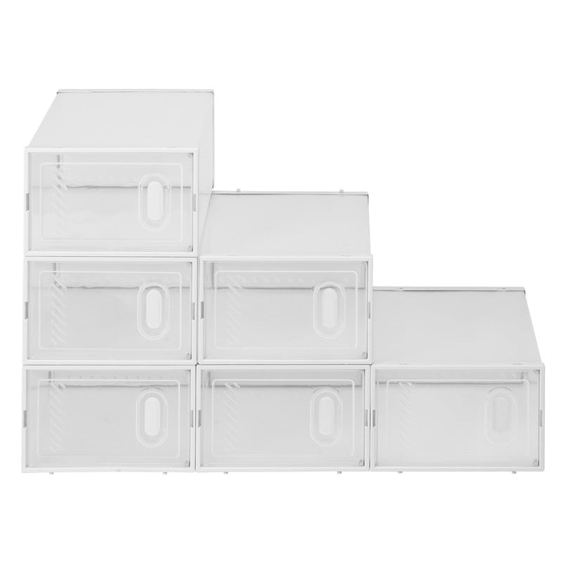 X XBEN 36 Pack Thickened Clear Plastic Stackable Shoe Boxes