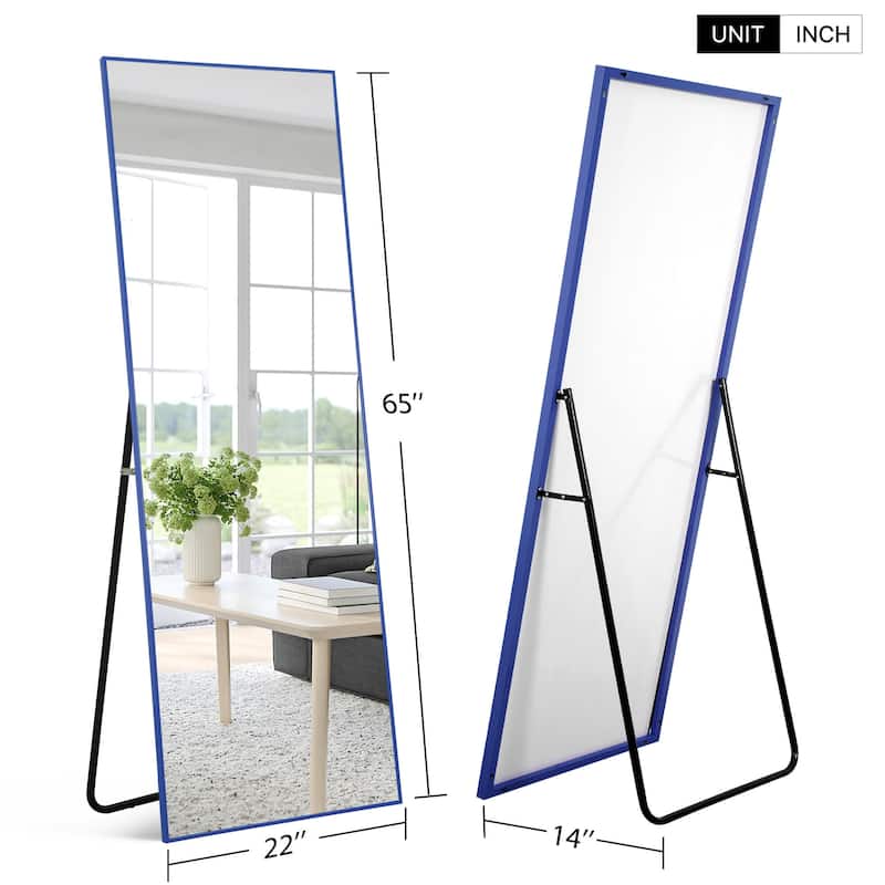 Dovelina Modern Full Length Floor Mirror - Freestanding Vanity Mirror for Bathroom or Living Space