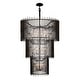 preview thumbnail 2 of 11, Varaluz Park Row 18-Light 3-Tier Chandelier - Matte Black/French Gold